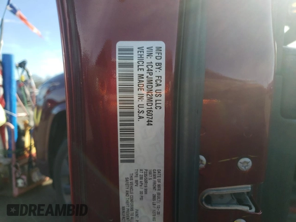 2021 Jeep Cherokee Limited с VIN 1C4PJMDN2MD160744, выставлен на аукционе Copart как лот 79090604 с пробегом 54 440 миль миль и Списание • Salvage title. История ставок и продаж доступна на DreamBid. Изображение 15.