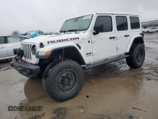 2021 Jeep Wrangler Unlimited Rubicon with VIN 1C4HJXFG0MW521638, listed as a Copart auction lot 48973725 with 41,695 mi miles and Salvage Title. Bid and sale history available at carsss.com. Image 1.