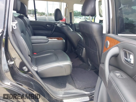 2018 Infiniti QX80 with VIN JN8AZ2NF1J9663338, listed as a IAAI auction lot 42689592 with 69,559 mi miles and . Bid and sale history available at DreamBid. Image 8.