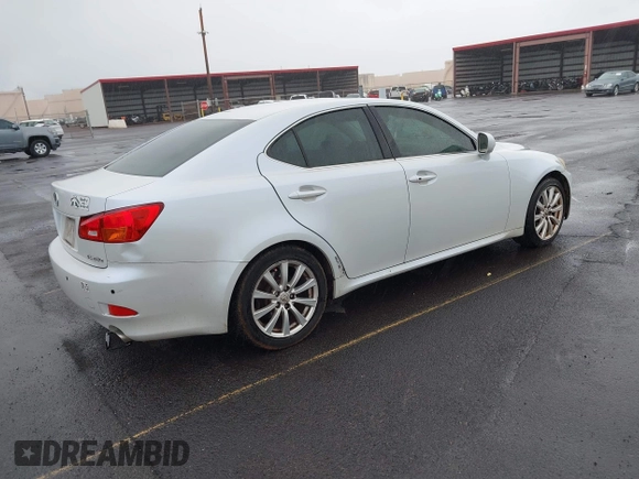 2006 Lexus IS 250 with VIN JTHBK262365019403, listed as a IAAI auction lot 41593985 with 111,038 mi miles and . Bid and sale history available at DreamBid. Image 4.