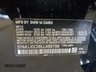2020 BMW X4 M z VIN 5YMUJ0C06LLA99799, wystawiony jako Copart lot #65583704 z przebiegiem 32 033 mil mil oraz Szkoda całkowita • Salvage title. Historia ofert i sprzedaży dostępna na DreamBid. Obrazek 14.