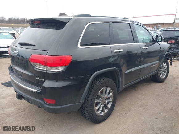 2015 Jeep Grand Cherokee Limited with VIN 1C4RJFBM9FC155161, listed as a IAAI auction lot 41590740 with 103,927 mi miles. Bid and sale history available at carsss.com. Image 4.