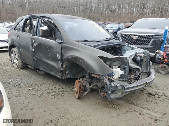 2007 Acura MDX Tech/Entertainment Pkg with VIN 2HNYD28437H501071, listed as a Copart auction lot 44371055 with 0 mi miles and Salvage Title. Bid and sale history available at carsss.com. Image 4.
