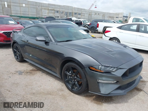 2019 Ford Mustang EcoBoost with VIN 1FA6P8TH6K5106082, listed as a IAAI auction lot 42466881 with 105,323 mi miles and . Bid and sale history available at DreamBid. Image 1.