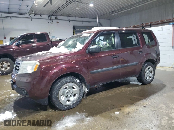 2014 Honda Pilot LX with VIN 5FNYF4H25EB008957, listed as a Copart auction lot 44562835 with 151,054 mi miles and Salvage Title. Bid and sale history available at DreamBid. Image 1.