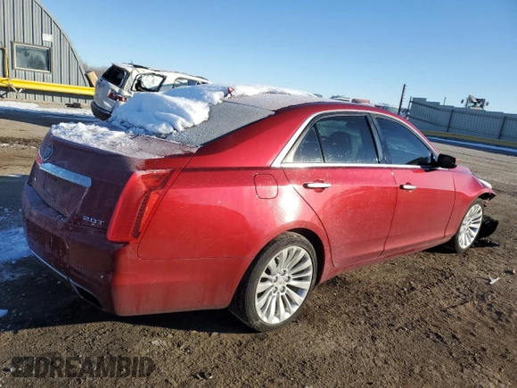 2014 Cadillac CTS Luxury RWD with VIN 1G6AR5SX0E0156163, listed as a Copart auction lot 88473785 with 95,042 mi miles and Salvage Title. Bid and sale history available at carsss.com. Image 3.