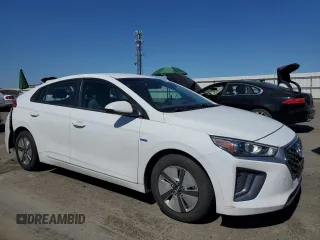 2020 Hyundai Ioniq Blue with VIN KMHC65LC8LU240520, listed as a Copart auction lot 61002695 with 75,405 mi miles and Salvage title. Bid and sale history available at DreamBid. Image 4.