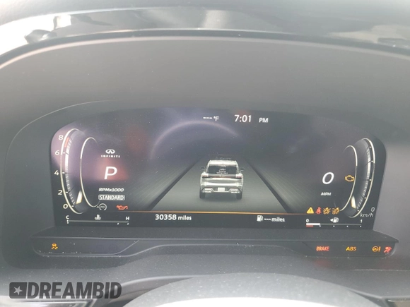 2023 Infiniti QX60 Luxe with VIN 5N1DL1FR4PC353091, listed as a Copart auction lot 51455235 with 30,358 mi miles and Salvage title. Bid and sale history available at DreamBid. Image 9.