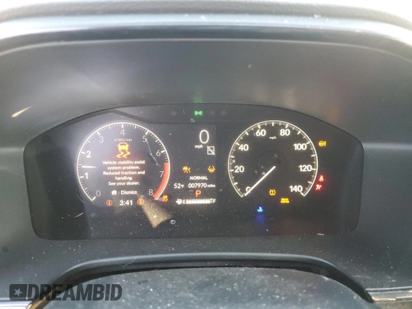 2025 Honda CR-V EX with VIN 5J6RS4H48SL001487, listed as a Copart auction lot 44358835 with 7,970 mi miles and Salvage Title. Bid and sale history available at DreamBid. Image 9.