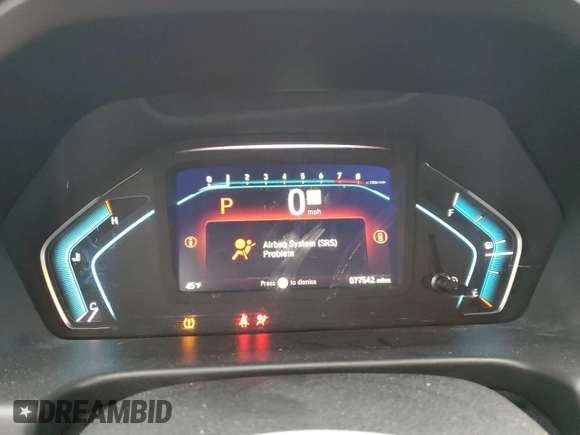 2021 Honda Odyssey EX-L with VIN 5FNRL6H70MB011669, listed as a Copart auction lot 43685815 with 77,542 mi miles and Salvage Title. Bid and sale history available at DreamBid. Image 9.