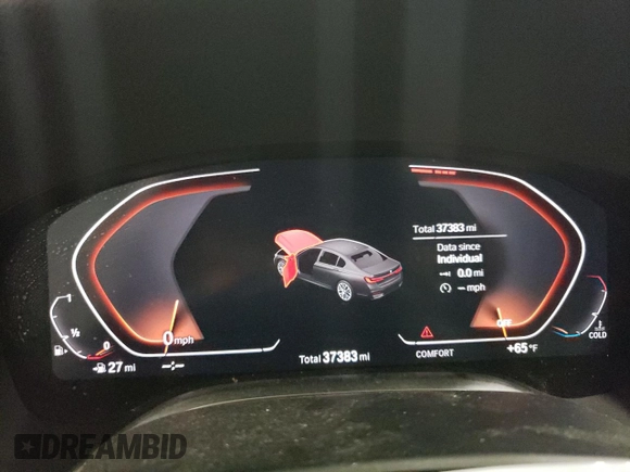 2020 BMW 7 Series with VIN DPSMN178933, listed as a Copart auction lot 53672654 with 37,383 mi miles and . Bid and sale history available at DreamBid. Image 9.