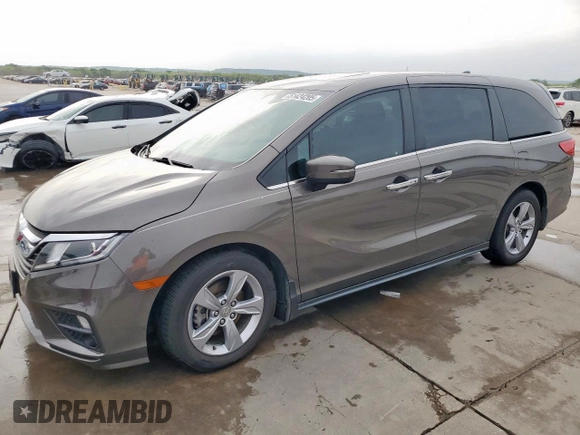 2019 Honda Odyssey EX-L with VIN 5FNRL6H72KB059123, listed as a Copart auction lot 51424205 with 73,412 mi miles and Salvage Title. Bid and sale history available at carsss.com. Image 1.
