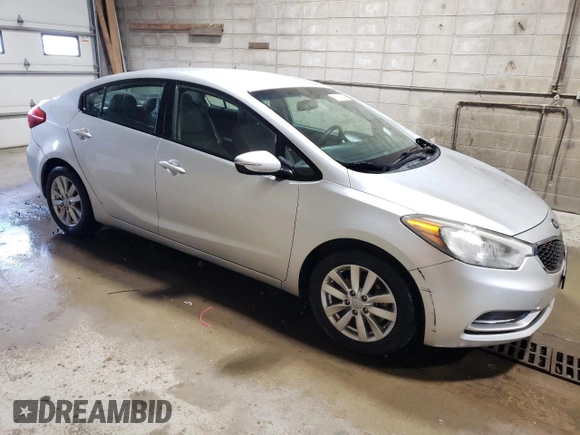 2014 Kia Forte LX with VIN KNAFX4A64E5243348, listed as a Copart auction lot 51270605 with 110,241 mi miles and Salvage Title. Bid and sale history available at DreamBid. Image 4.