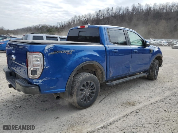 2019 Ford Ranger XL with VIN 1FTER4FH8KLA02886, listed as a Copart auction lot 47600795 with 49,455 mi miles and Salvage Title. Bid and sale history available at carsss.com. Image 3.