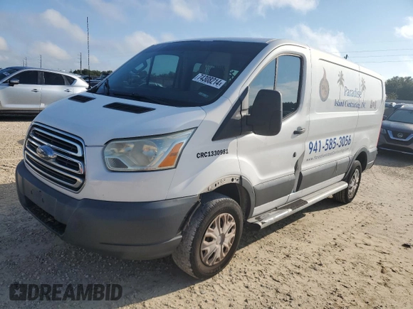 2015 Ford Transit Cargo with VIN 1FTNR1ZM4FKA33992, listed as a Copart auction lot 74308214 with 115,095 mi miles and Salvage Title. Bid and sale history available at DreamBid. Image 1.