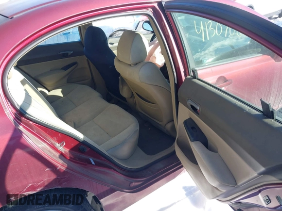 2007 Honda Civic Sdn LX with VIN 1HGFA16577L139830, listed as a IAAI auction lot 41307086 with 1 mi miles. Bid and sale history available at carsss.com. Image 8.