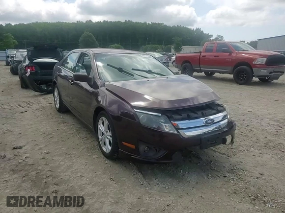 2012 Ford Fusion SE with VIN 3FAHP0HA1CR353479, listed as a Copart auction lot 59677935 with 27,727 mi miles and Salvage title. Bid and sale history available at DreamBid. Image 13.