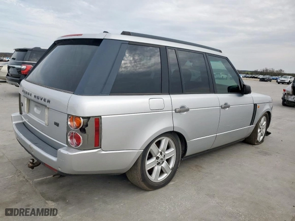 2005 Land Rover Range Rover HSE with VIN SALME11405A197854, listed as a Copart auction lot 48253445 with 0 mi miles and Clean Title. Bid and sale history available at carsss.com. Image 3.