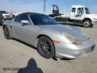 2003 Porsche Boxster with VIN WP0CA29803U620357, listed as a Copart auction lot 46452665 with 147,945 mi miles and Salvage Title. Bid and sale history available at carsss.com. Image 4.