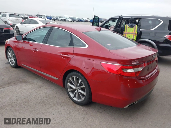 2015 Hyundai Azera with VIN KMHFG4JG1FA488009, listed as a IAAI auction lot 41864544 with 99,358 mi miles and . Bid and sale history available at carsss.com. Image 3.