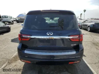 2018 Infiniti QX80 with VIN JN8AZ2NF3J9660604, listed as a Copart auction lot 52413665 with 0 mi miles and Salvage Title. Bid and sale history available at carsss.com. Image 6.