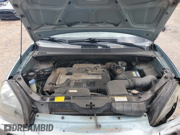 2007 Hyundai Tucson GLS with VIN KM8JM12B27U495748, listed as a Copart auction lot 65995374 with 203,456 mi miles and Salvage Title. Bid and sale history available at carsss.com. Image 13.