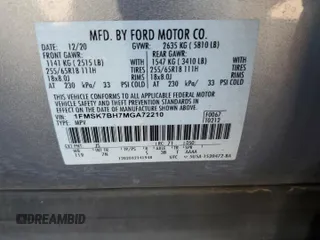 2021 Ford Explorer with VIN 1FMSK7BH7MGA72210, listed as a Copart auction lot 59494505 with 54,769 mi miles and Salvage title. Bid and sale history available at DreamBid. Image 13.