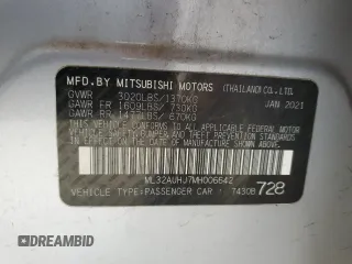 2021 Mitsubishi Mirage ES z VIN ML32AUHJ7MH006642, wystawiony jako Copart lot #53401525 z przebiegiem 87 454 mil mil oraz Szkoda całkowita • Salvage title. Historia ofert i sprzedaży dostępna na DreamBid. Obrazek 15.