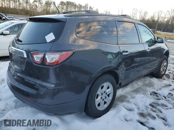 2015 Chevrolet Traverse LS z VIN 1GNKVFKD6FJ262516, wystawiony jako Copart lot #87600205 z przebiegiem 140 577 mil mil oraz Szkoda całkowita • Salvage title. Historia ofert i sprzedaży dostępna na DreamBid. Obrazek 3.