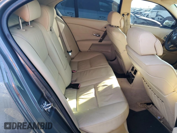 2007 BMW 5 Series 550i with VIN WBANB53547CP05748, listed as a Copart auction lot 43579165 with 117,230 mi miles and Salvage Title. Bid and sale history available at DreamBid. Image 10.