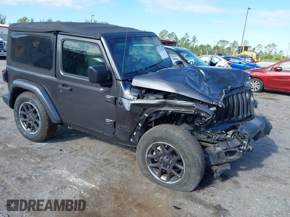 2021 Jeep Wrangler Sport S with VIN 1C4GJXAN7MW691190, listed as a IAAI auction lot 42028528 with 24,207 mi miles and . Bid and sale history available at DreamBid. Image 1.