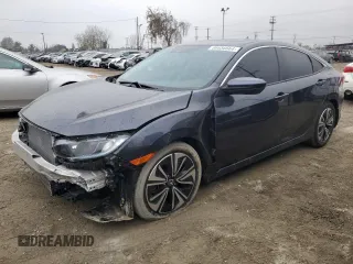 2018 Honda Civic EX-L z VIN 2HGFC1F80JH643113, wystawiony jako Copart lot #86656664 z przebiegiem 59 726 mil mil oraz Szkoda całkowita • Salvage title. Historia ofert i sprzedaży dostępna na DreamBid. Obrazek 1.
