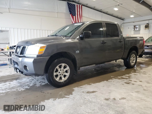 2004 Nissan Titan LE with VIN 1N6AA07B74N507976, listed as a Copart auction lot 56402785 with 181,253 mi miles and Salvage title. Bid and sale history available at DreamBid. Image 1.