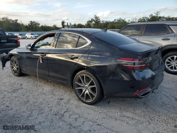 2022 Genesis G70 3.3T with VIN KMTG54TE6NU094854, listed as a Copart auction lot 80251854 with 0 mi miles and Salvage Title. Bid and sale history available at carsss.com. Image 2.