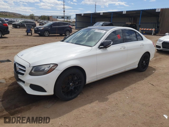 2015 Mercedes-Benz C-Class C 300 Luxury with VIN 55SWF4KB5FU016718, listed as a Copart auction lot 53585615 with 0 mi miles and Clean Title. Bid and sale history available at carsss.com. Image 1.