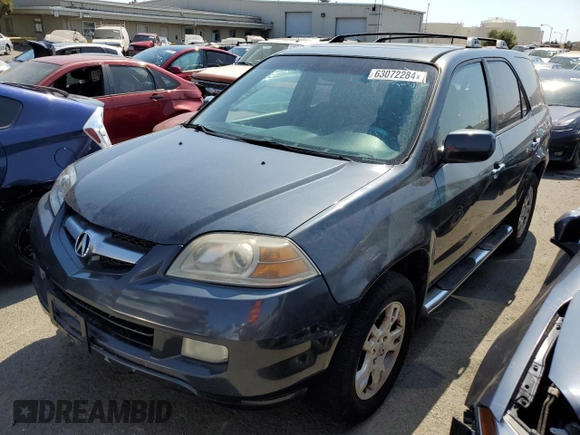 2005 Acura MDX Touring with VIN 2HNYD18975H515977, listed as a Copart auction lot 63072284 with 209,902 mi miles and Salvage Title. Bid and sale history available at carsss.com. Image 1.