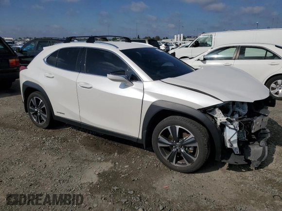 2021 Lexus UX with VIN JTHX9JBH6M2052870, listed as a Copart auction lot 54749535 with 62,800 mi miles and Salvage Title. Bid and sale history available at carsss.com. Image 4.