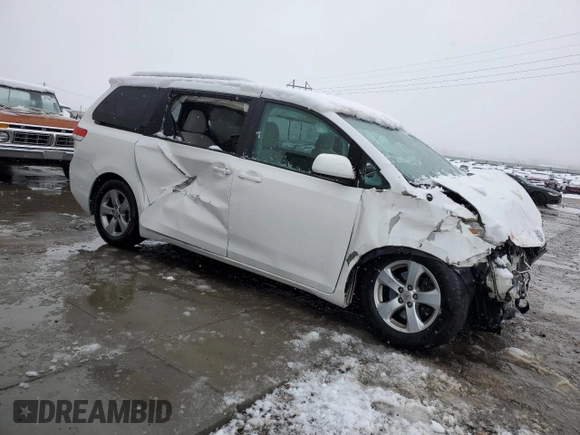 2013 Toyota Sienna LE AAS with VIN 5TDKK3DC0DS374779, listed as a Copart auction lot 46300485 with Not Provided miles and Salvage Title. Bid and sale history available at DreamBid. Image 4.