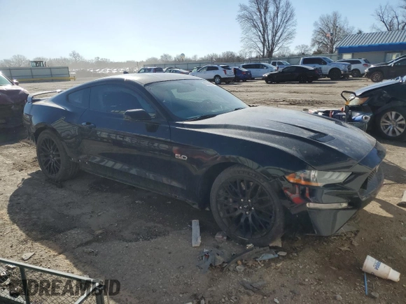2020 Ford Mustang GT with VIN 1FA6P8CFXL5167449, listed as a Copart auction lot 47801925 with Not Provided miles and Salvage Title. Bid and sale history available at DreamBid. Image 4.