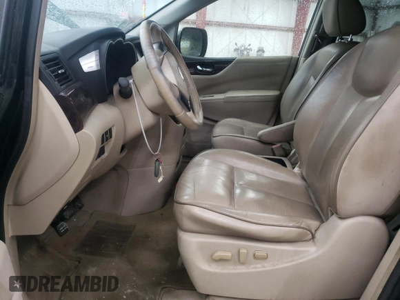 2012 Nissan Quest LE z VIN JN8AE2KP9C9050296, wystawiony jako Copart lot #52780705 z przebiegiem 160 944 mil mil oraz Szkoda całkowita • Salvage title. Historia ofert i sprzedaży dostępna na DreamBid. Obrazek 7.