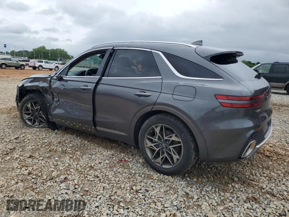 2022 Genesis GV70 2.5T with VIN KMUMADTBXNU030039, listed as a Copart auction lot 58496015 with 63,773 mi miles and Salvage title. Bid and sale history available at DreamBid. Image 2.