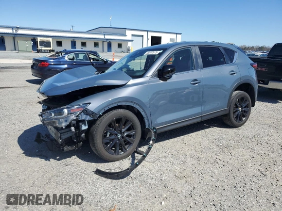 2024 Mazda CX-5 2.5 S Carbon Edition with VIN JM3KFBCM7R0373655, listed as a Copart auction lot 48697675 with 21,680 mi miles and Salvage Title. Bid and sale history available at carsss.com. Image 1.