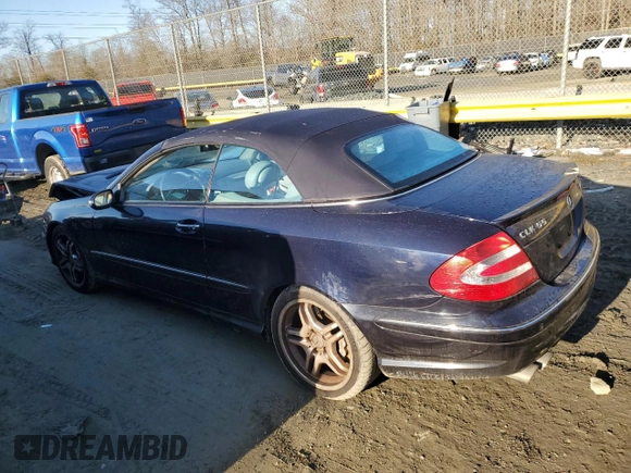 2005 Mercedes-Benz CLK-Class AMG with VIN WDBTK76G65T044125, listed as a Copart auction lot 42347925 with 92,226 mi miles and Salvage Title. Bid and sale history available at carsss.com. Image 2.