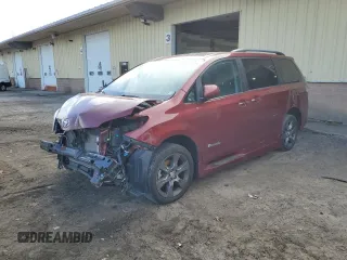 2015 Toyota Sienna SE with VIN 5TDXK3DC9FS565674, listed as a Copart auction lot 81254394 with 56,502 mi miles and Salvage Title. Bid and sale history available at DreamBid. Image 1.