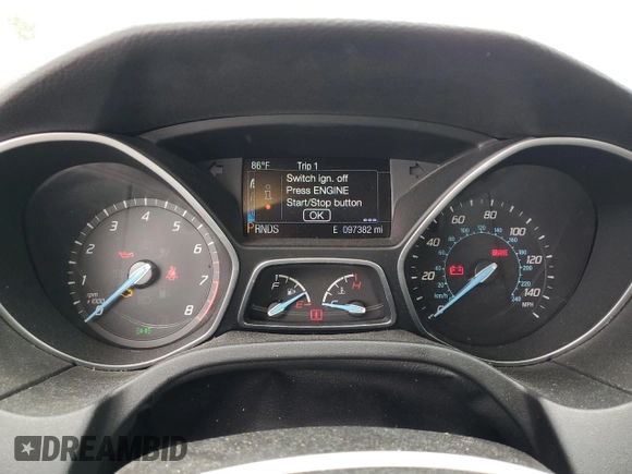 2014 Ford Focus Titanium with VIN 1FADP3N20EL329415, listed as a Copart auction lot 60881115 with 97,382 mi miles and Salvage title. Bid and sale history available at DreamBid. Image 9.
