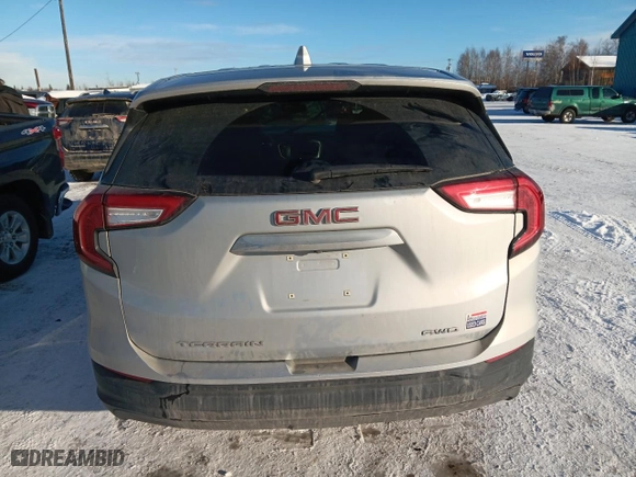 2022 GMC Terrain SLE with VIN 3GKALTEV3NL142343, listed as a Copart auction lot 46377995 with 14,846 mi miles and Salvage Title. Bid and sale history available at carsss.com. Image 6.