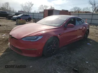 2021 Tesla Model S Plaid with VIN 5YJSA1E66MF435931, listed as a Copart auction lot 45583255 with 41,925 mi miles and Salvage Title. Bid and sale history available at carsss.com. Image 1.
