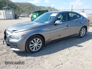 2014 Infiniti Q50 Premium with VIN JN1BV7AR4EM700333, listed as a IAAI auction lot 42109470 with 91,408 mi miles. Bid and sale history available at carsss.com. Image 18.