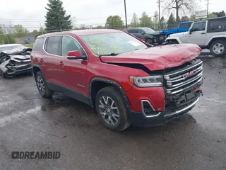 2021 GMC Acadia SLE z VIN 1GKKNKLS4MZ195111, wystawiony jako IAAI lot #42134584 z przebiegiem 55 399 mil mil oraz . Historia ofert i sprzedaży dostępna na DreamBid. Obrazek 1.