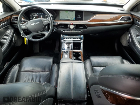 2018 Genesis G90 Premium z VIN KMHG34JA1JU049041, wystawiony jako Copart lot #56941235 z przebiegiem 66 778 mil mil oraz Szkody całkowita. Historia ofert i sprzedaży dostępna na DreamBid. Obrazek 8.